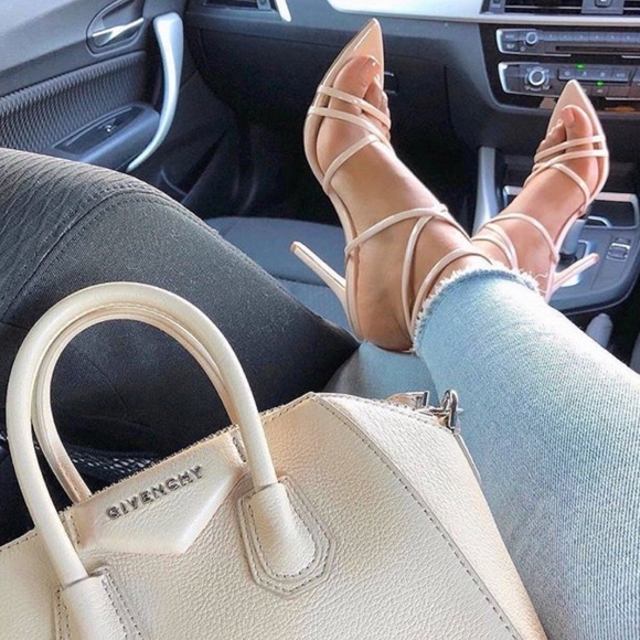 LAST PAIRS Size 8.5 & 10!!! Strappy Nude Heel - Picture 3 of 7